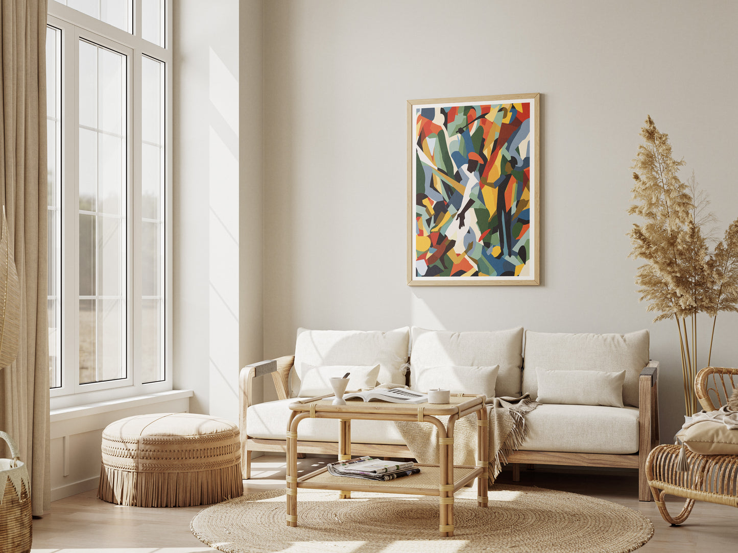 Vibrant African American Abstract Poster | Social Realism Inspired Wall Art
