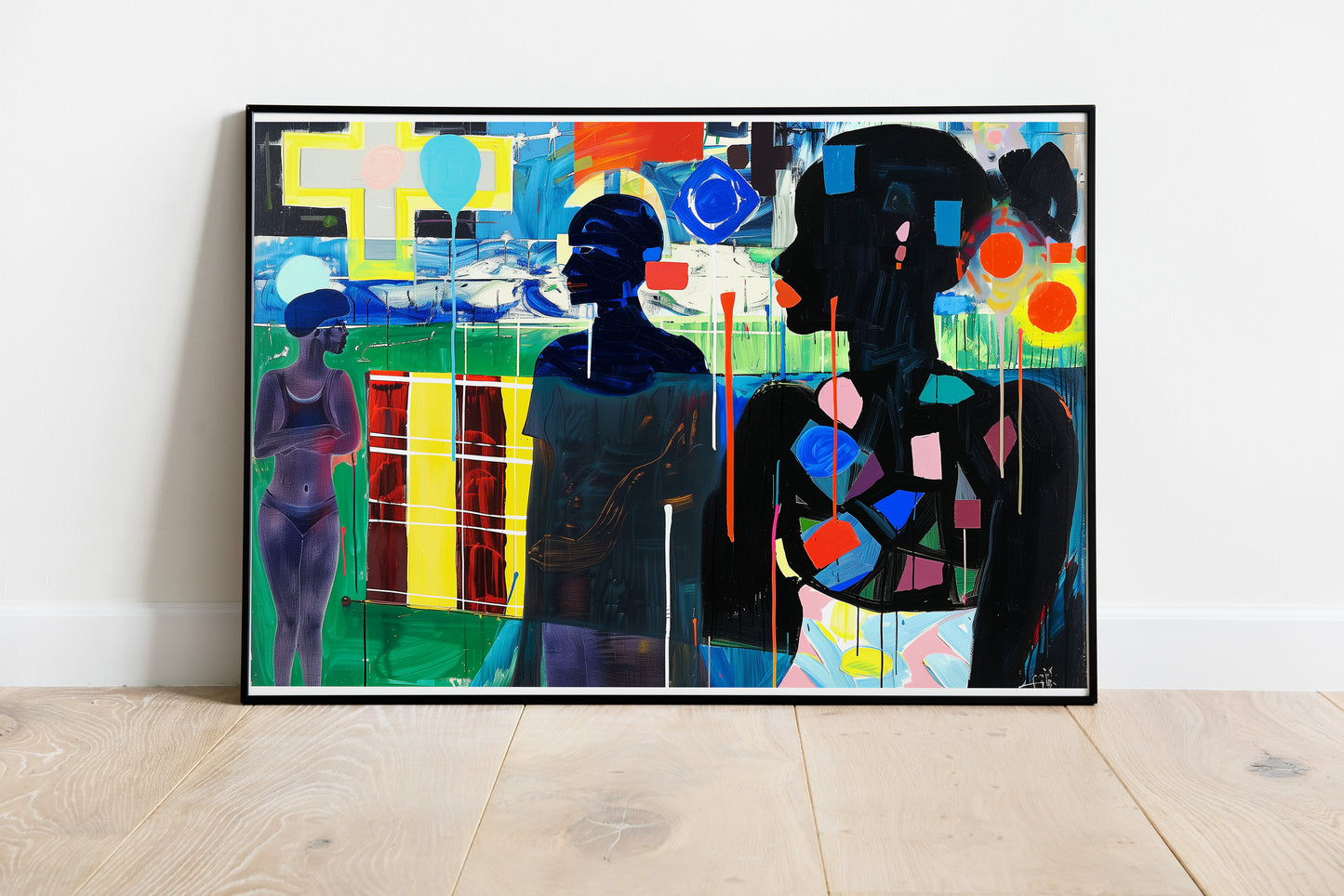 Abstract Afro American Art Poster | Colorful Cultural Expression Print