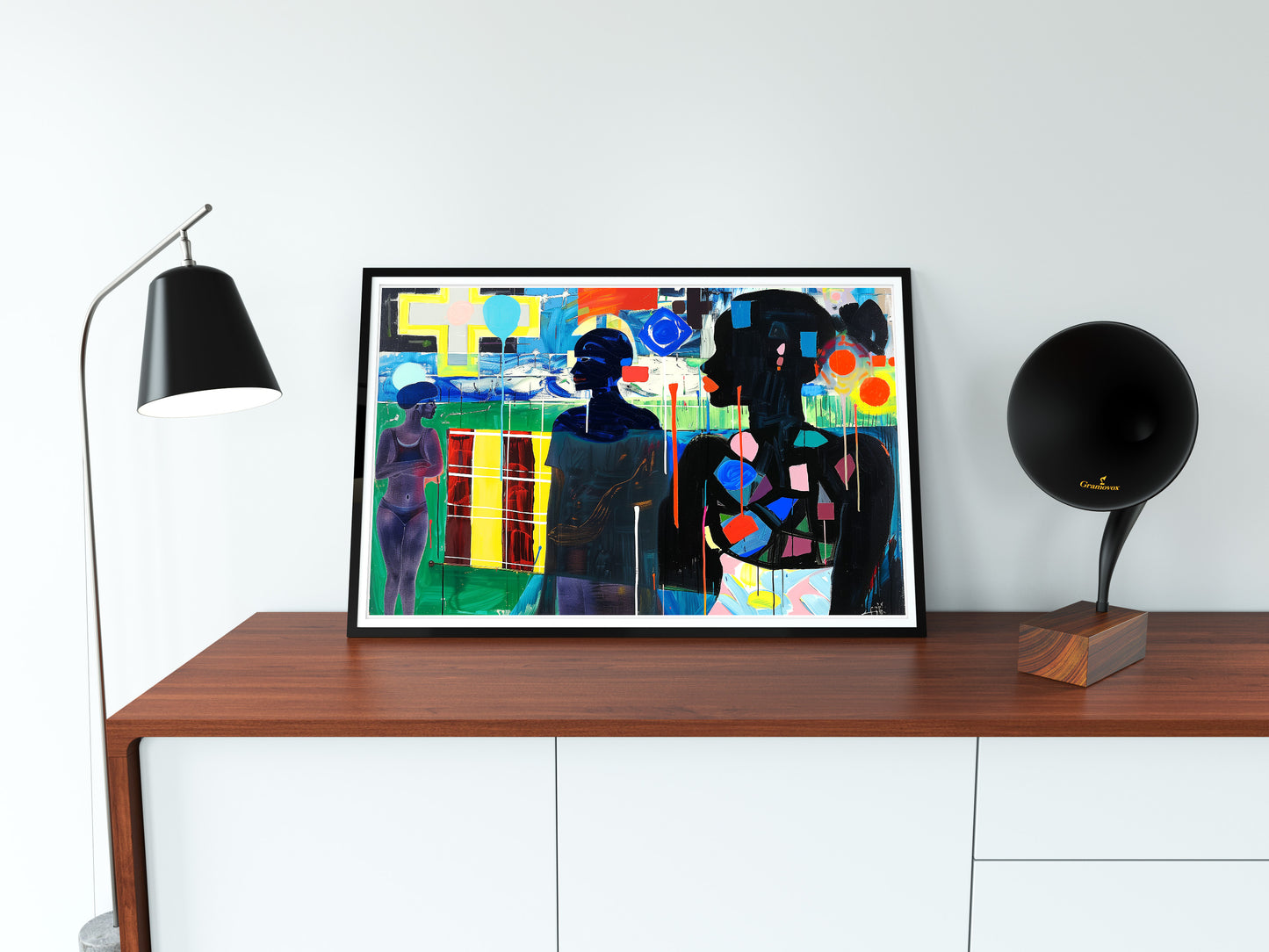 Abstract Afro American Art Poster | Colorful Cultural Expression Print