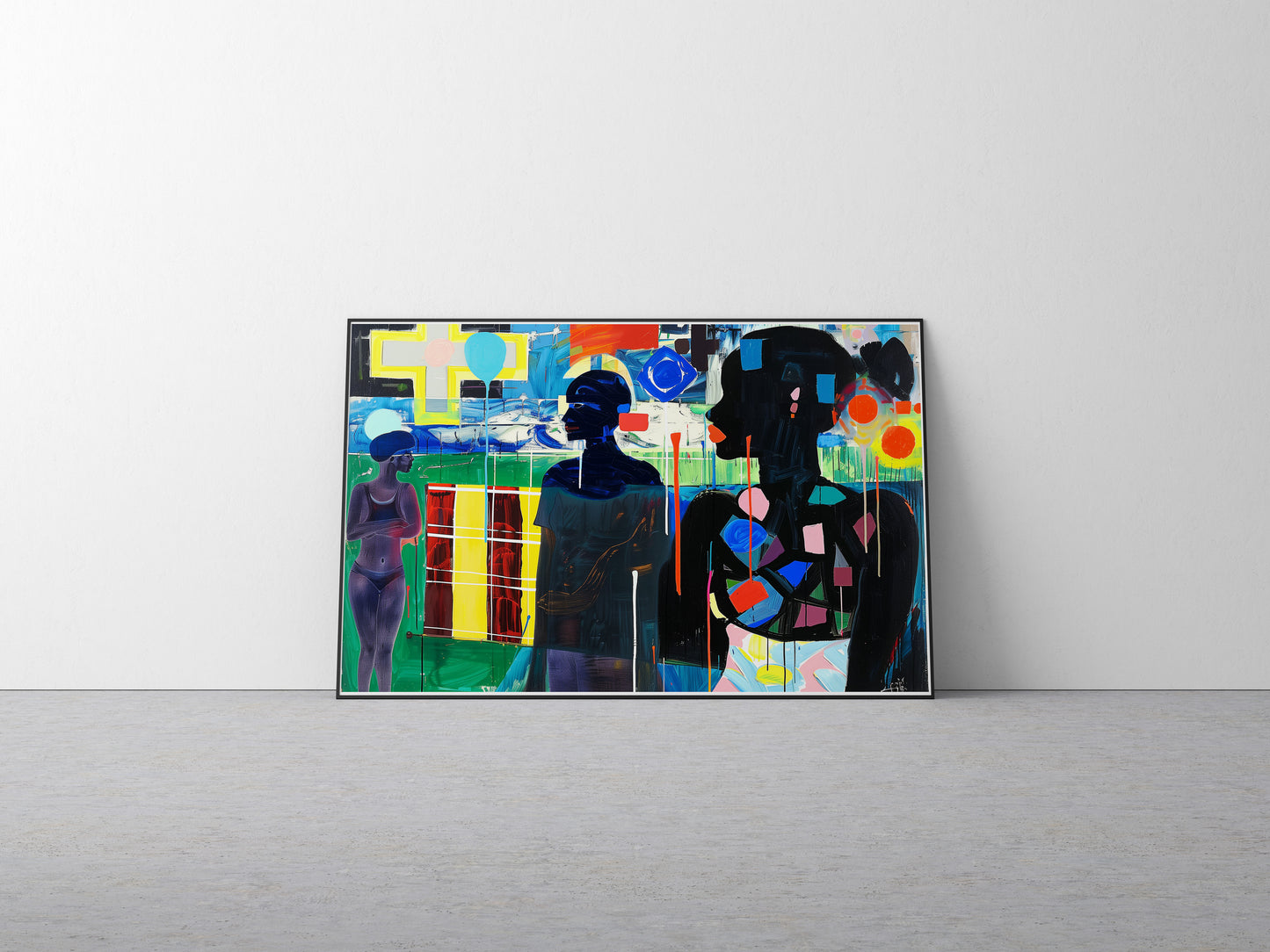 Abstract Afro American Art Poster | Colorful Cultural Expression Print