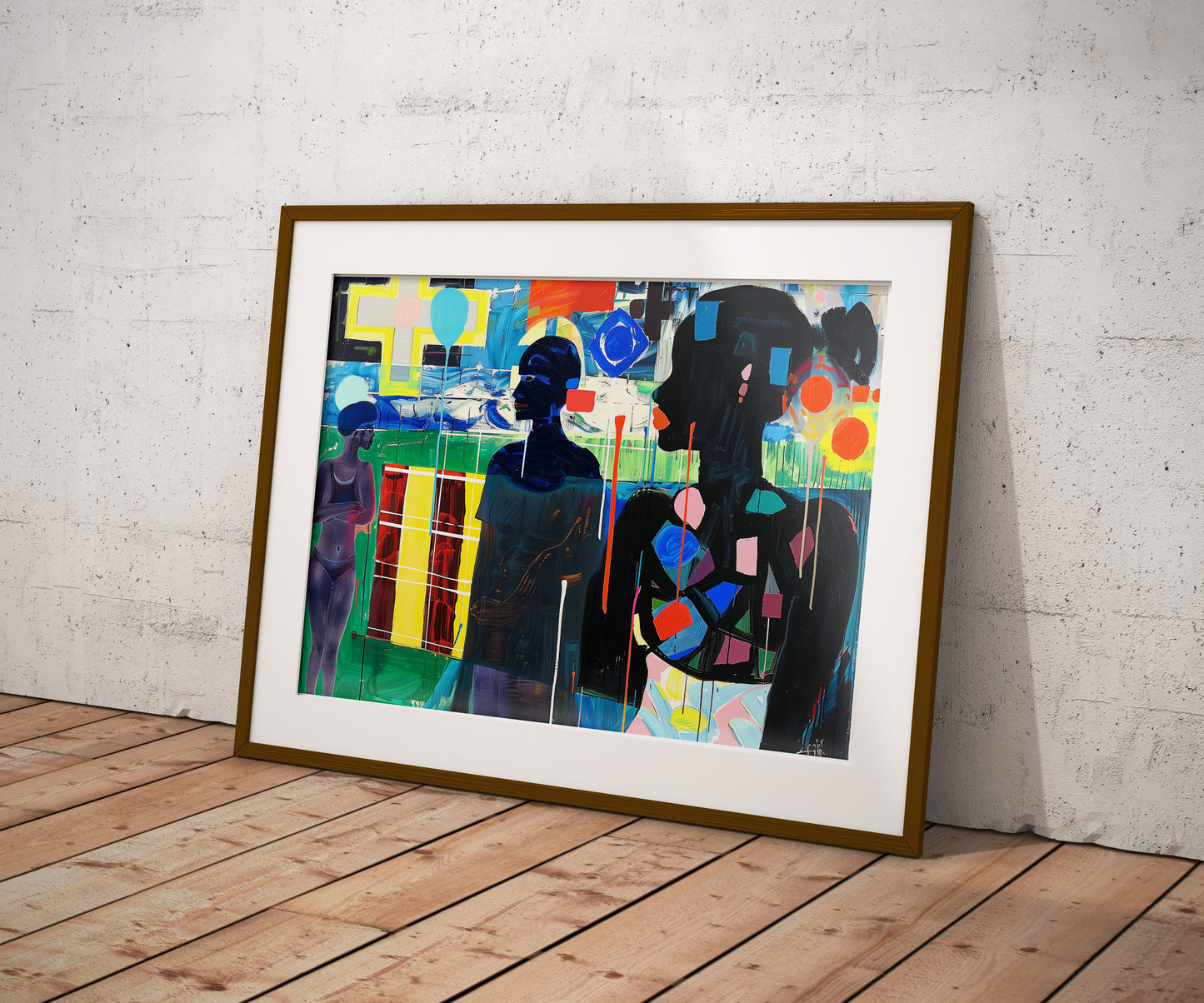 Abstract Afro American Art Poster | Colorful Cultural Expression Print