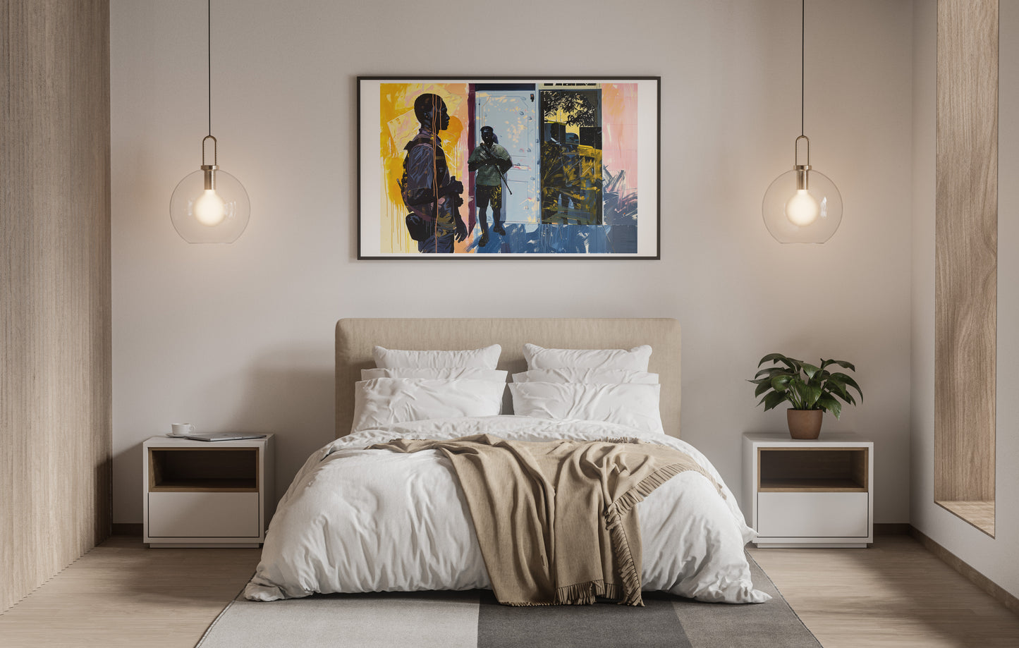 Urban Figurative Black Art Poster | Contemporary Social Realism Wall Print