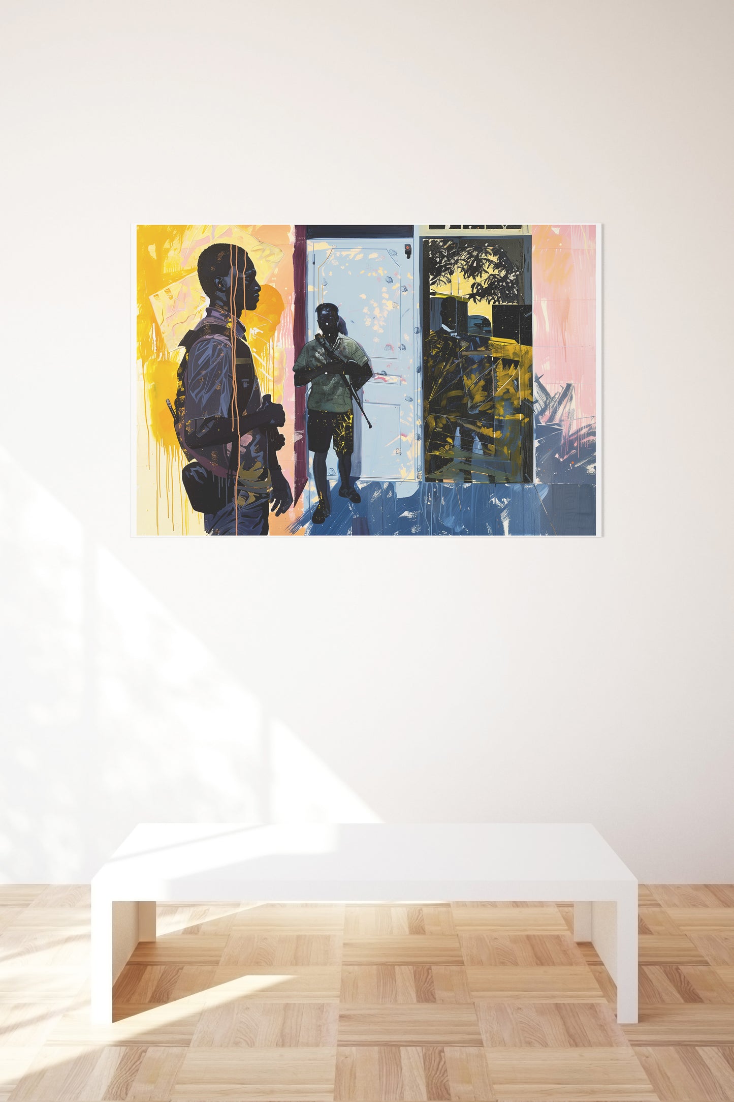 Urban Figurative Black Art Poster | Contemporary Social Realism Wall Print