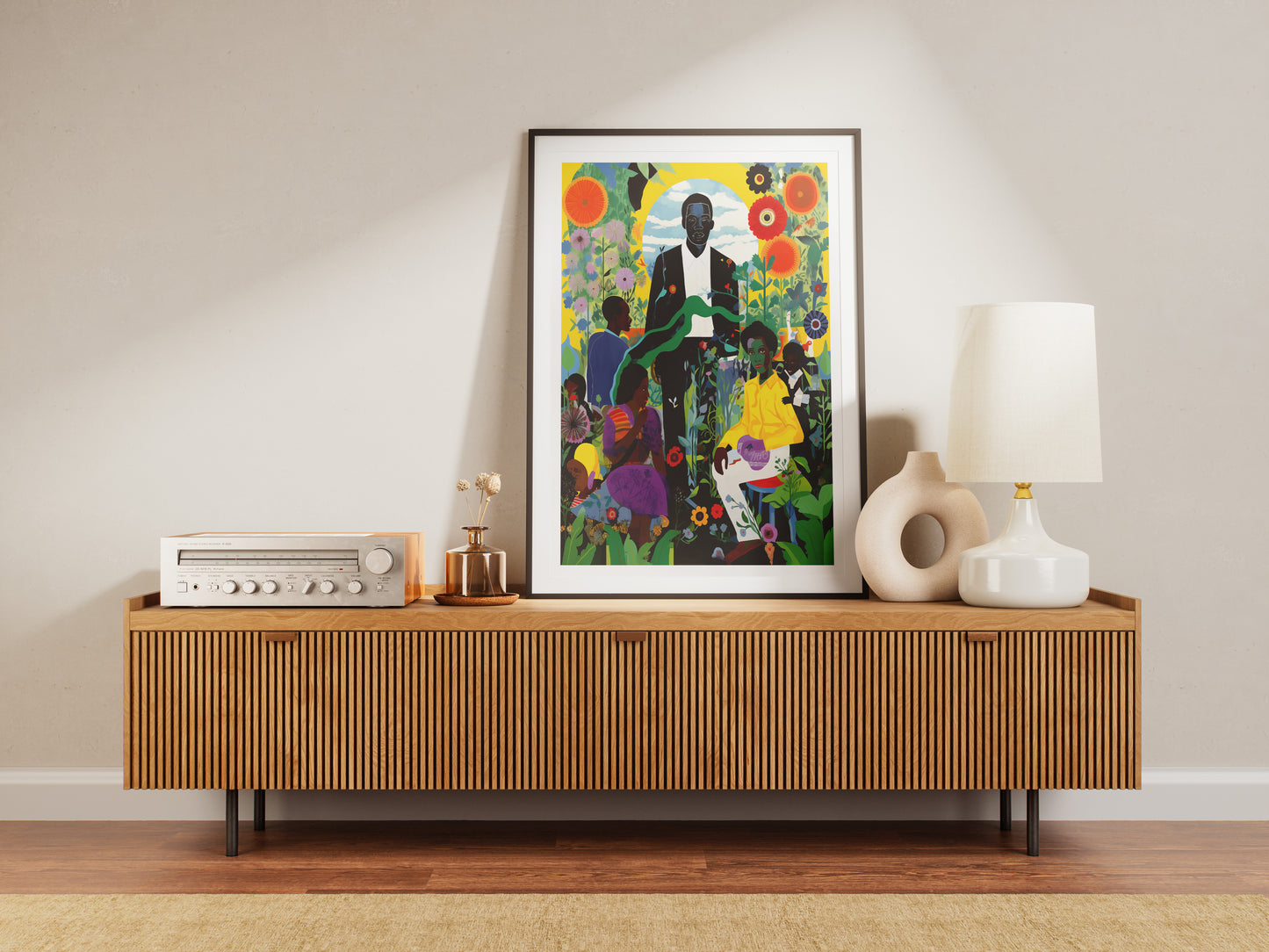 African American Cultural Art Poster | Vibrant Realism Inspired Print