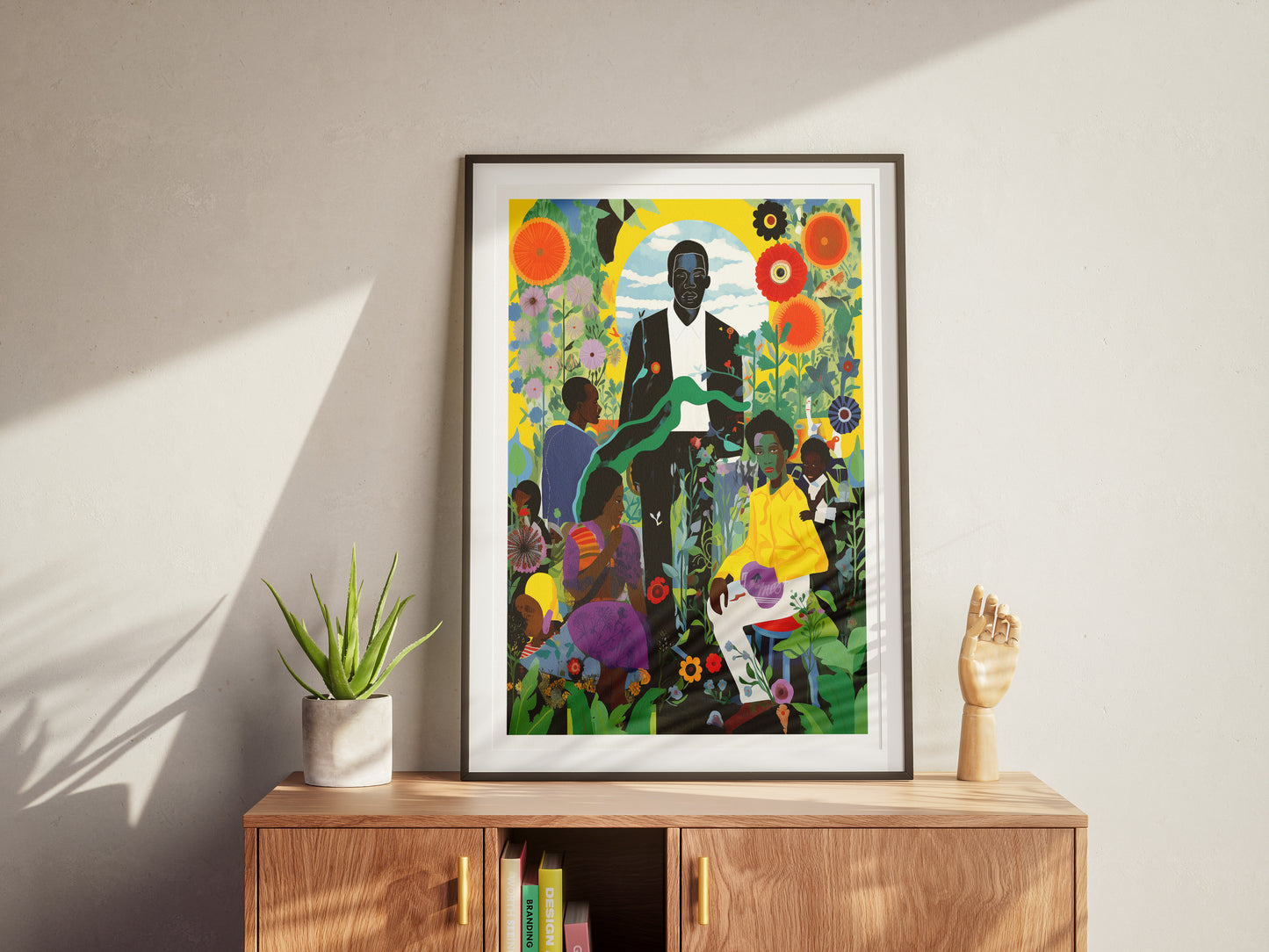 African American Cultural Art Poster | Vibrant Realism Inspired Print