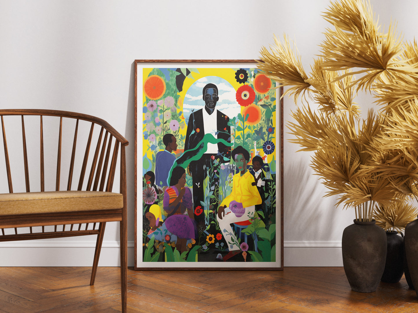 African American Cultural Art Poster | Vibrant Realism Inspired Print