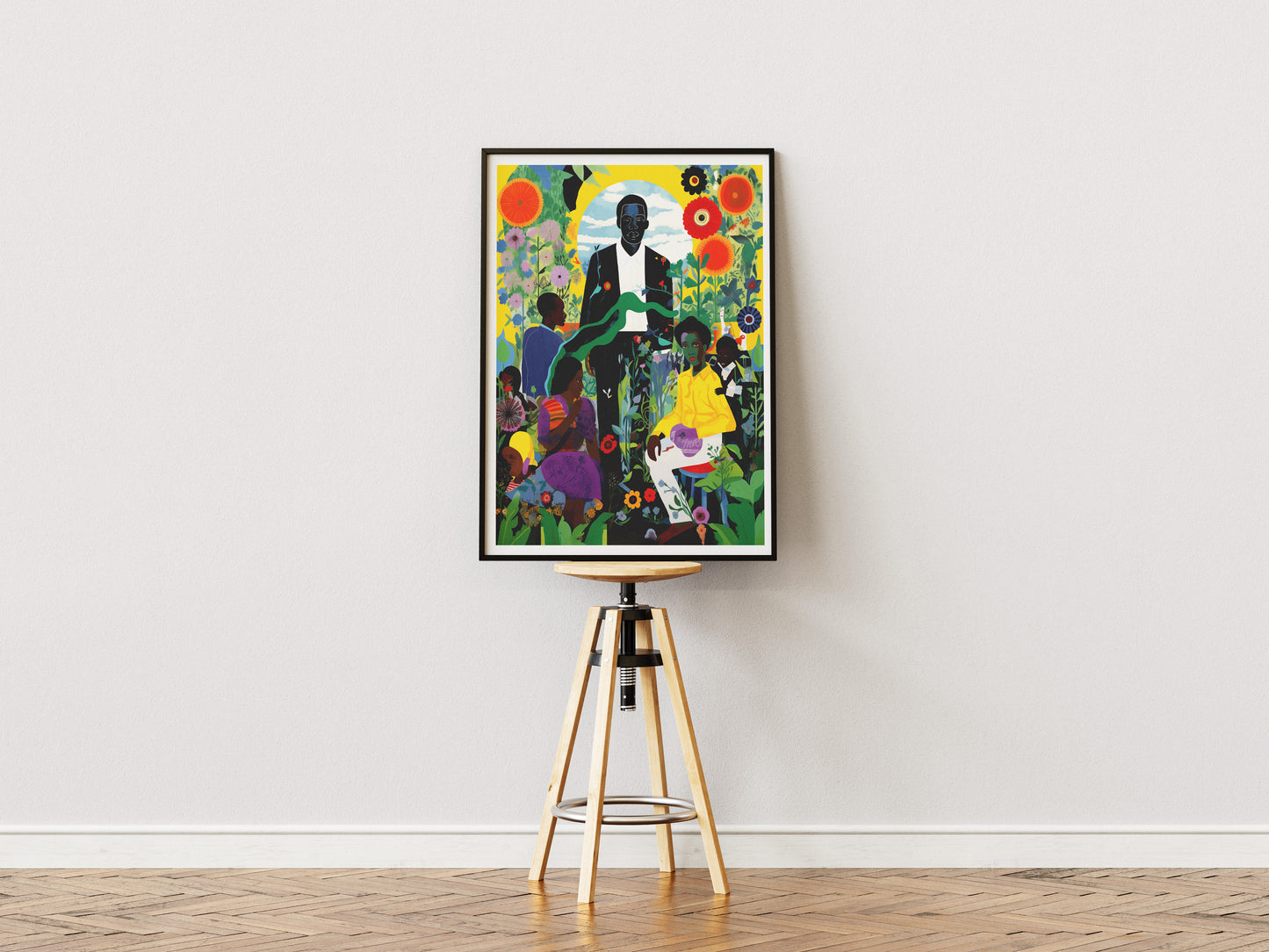 African American Cultural Art Poster | Vibrant Realism Inspired Print