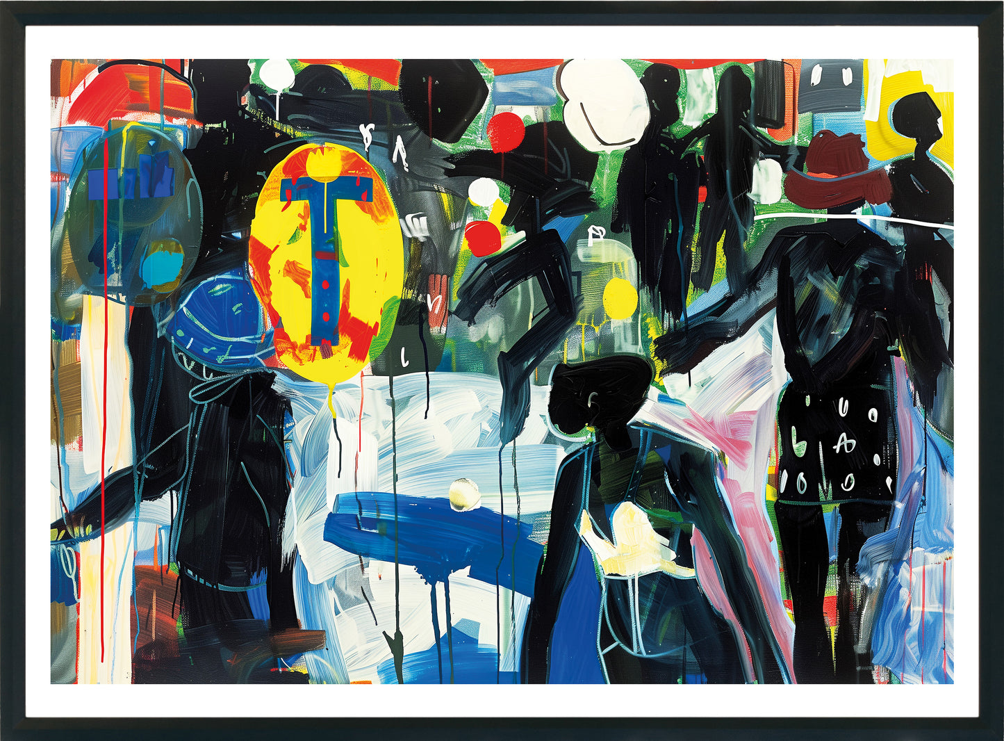 Afrocentric Abstract Figurative Poster | Contemporary Black Identity Wall Art