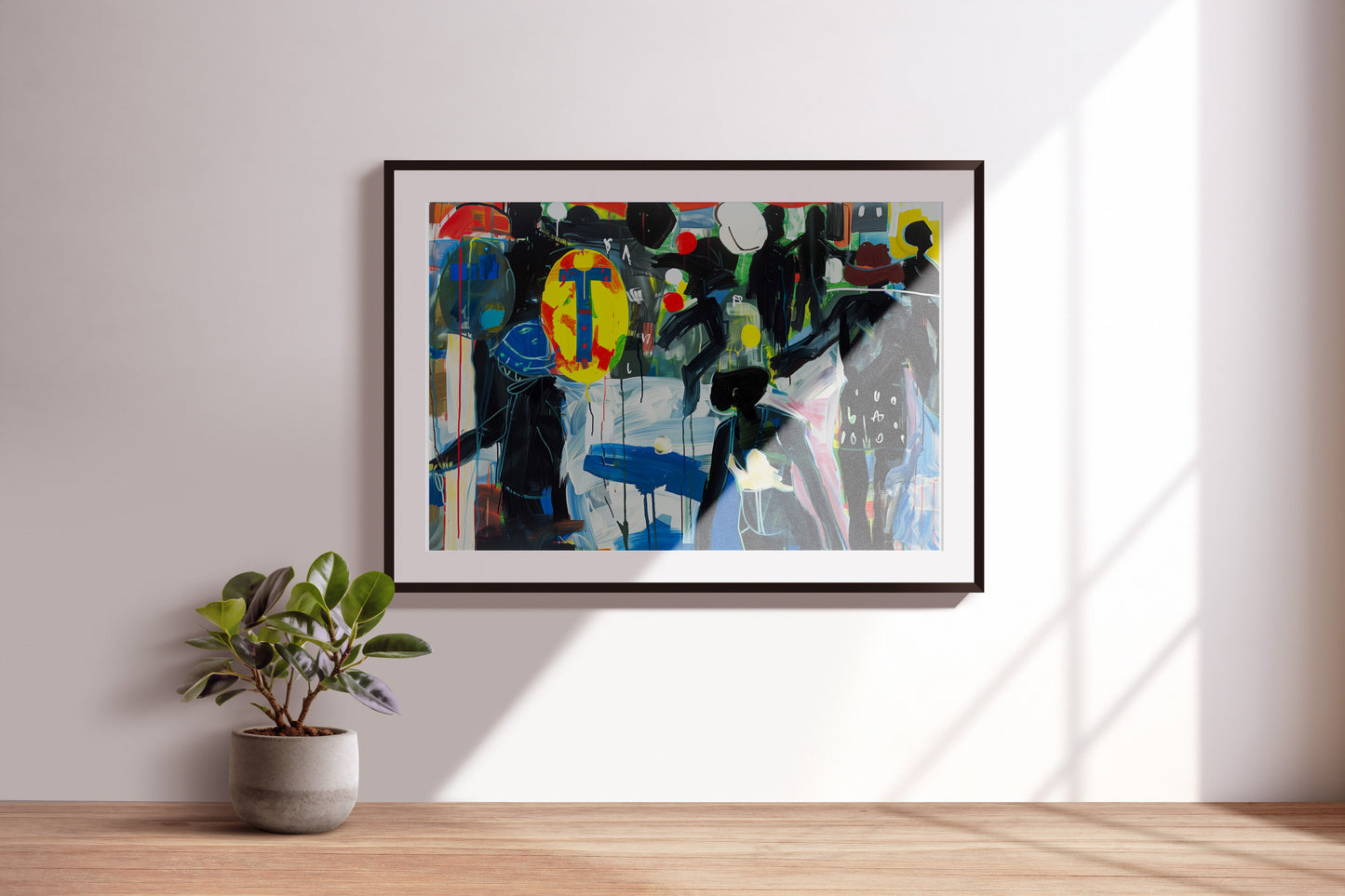 Afrocentric Abstract Figurative Poster | Contemporary Black Identity Wall Art