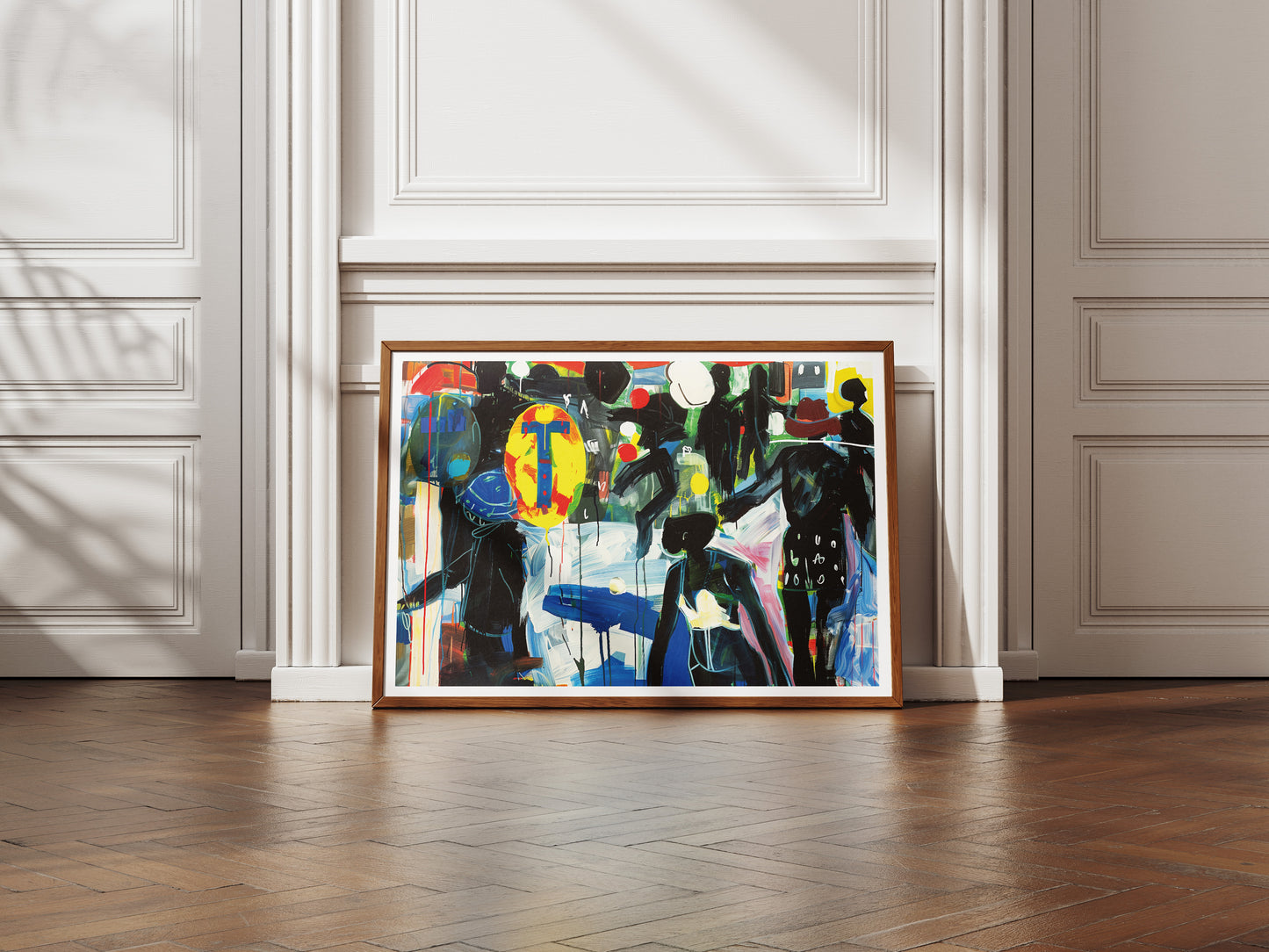 Afrocentric Abstract Figurative Poster | Contemporary Black Identity Wall Art