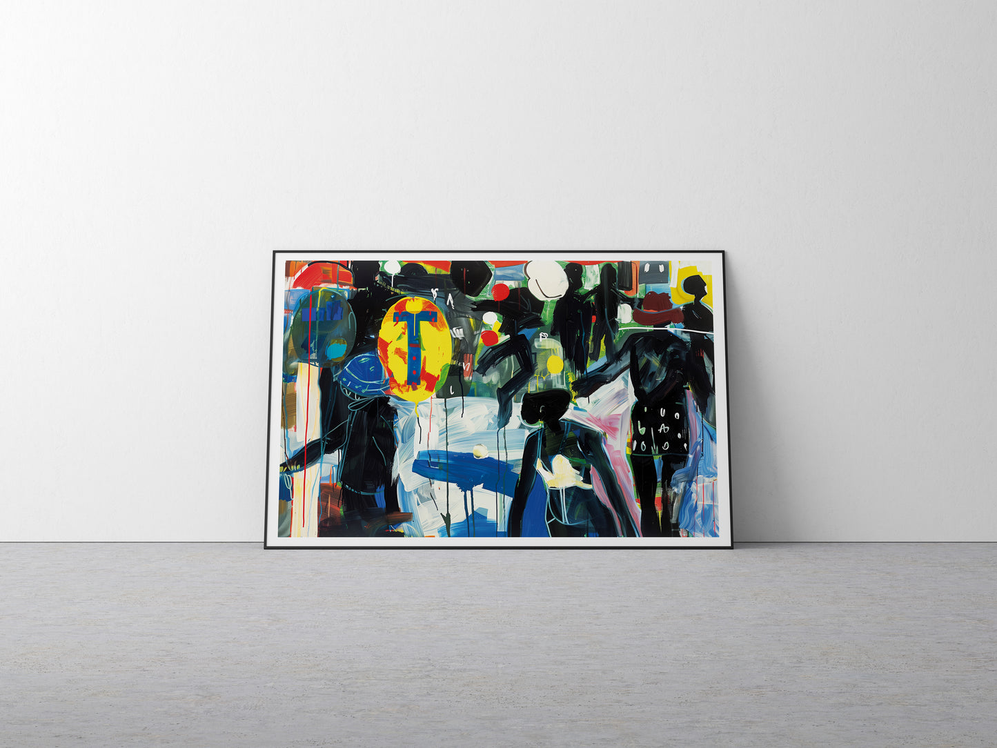 Afrocentric Abstract Figurative Poster | Contemporary Black Identity Wall Art