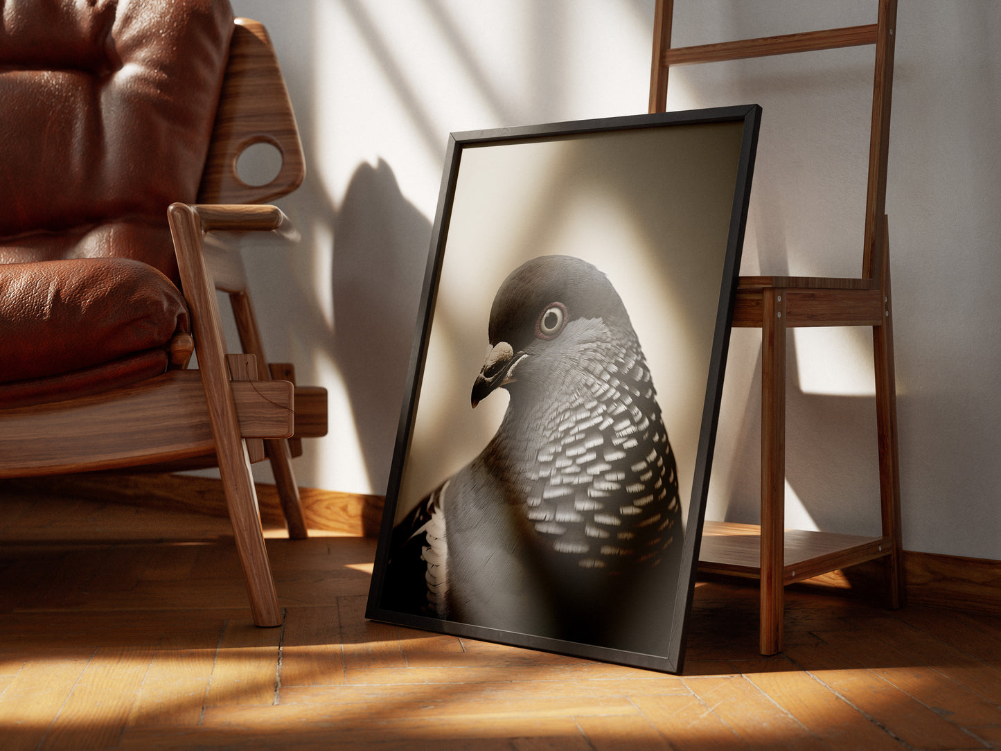 Pigeon Wall Art Poster | Minimalist Bird Photography Print