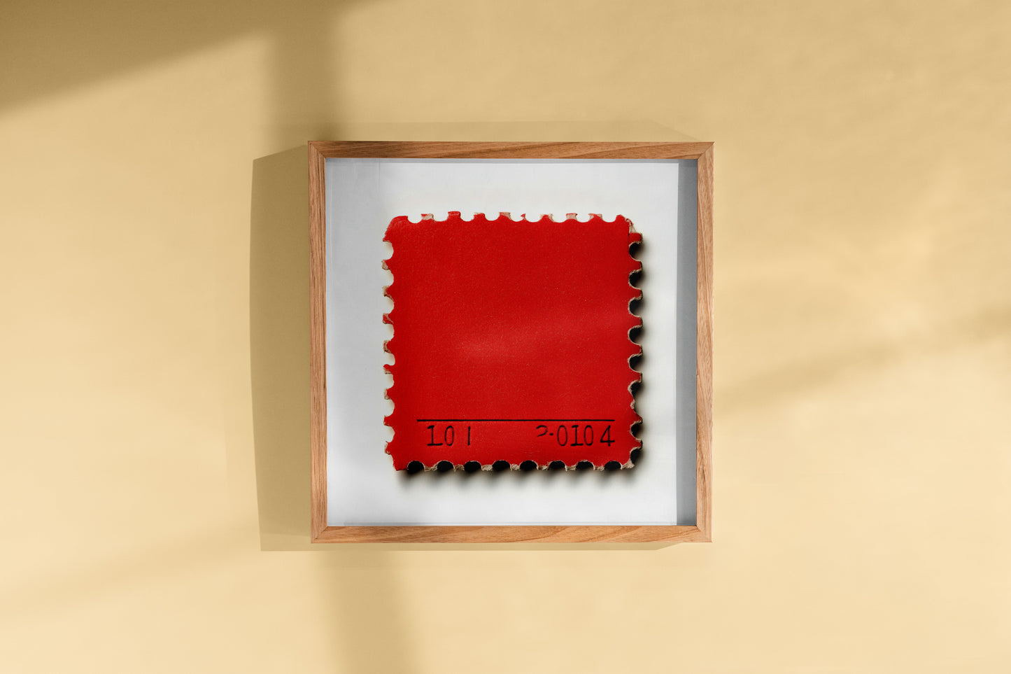 Minimalist Postage Stamp Art Print | Vintage Red Stamp Wall Decor