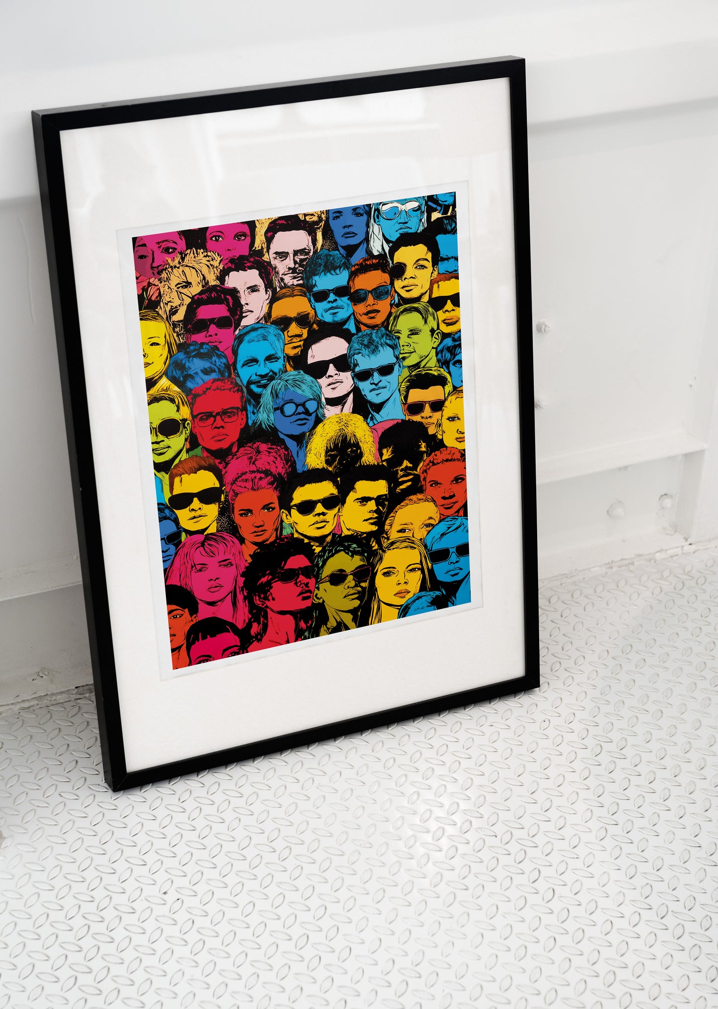 Pop Art Faces Poster | Colorful Retro Wall Art for Urban Interiors