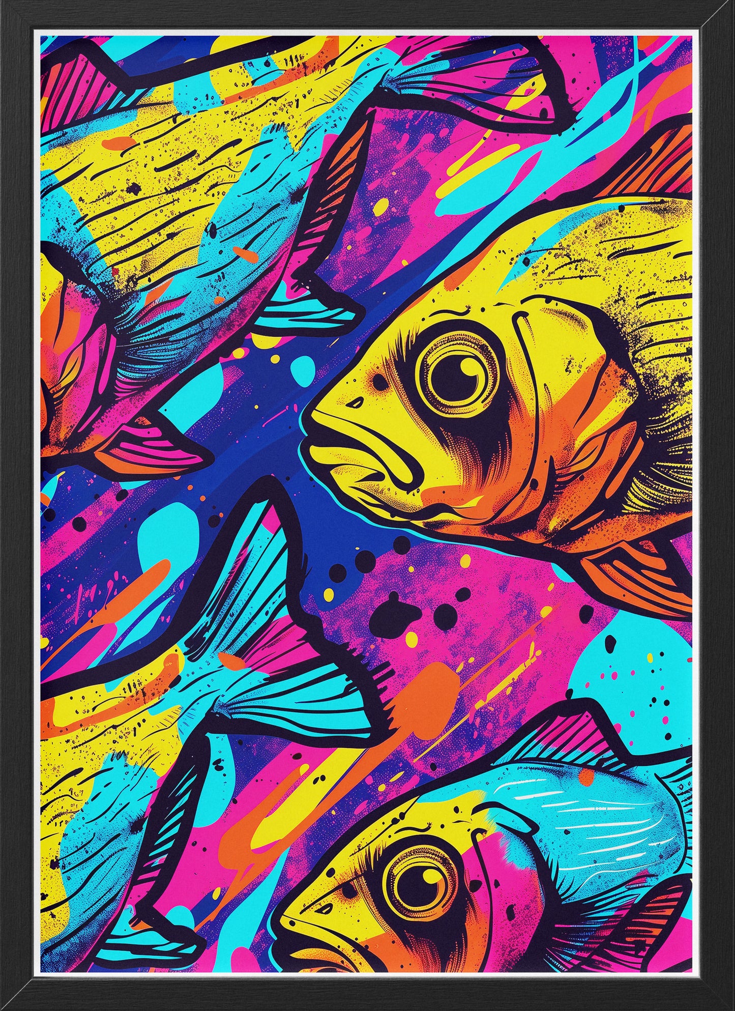 Retro Tropical Fish Poster | Gift for Fishermen and Dads