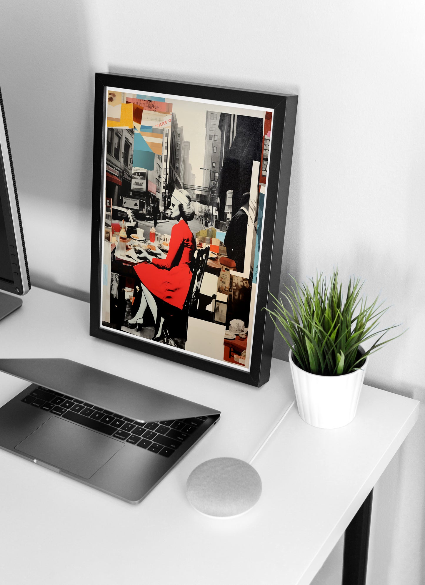 Retro Collage Woman Poster | Modern Pop Art Style Wall Print