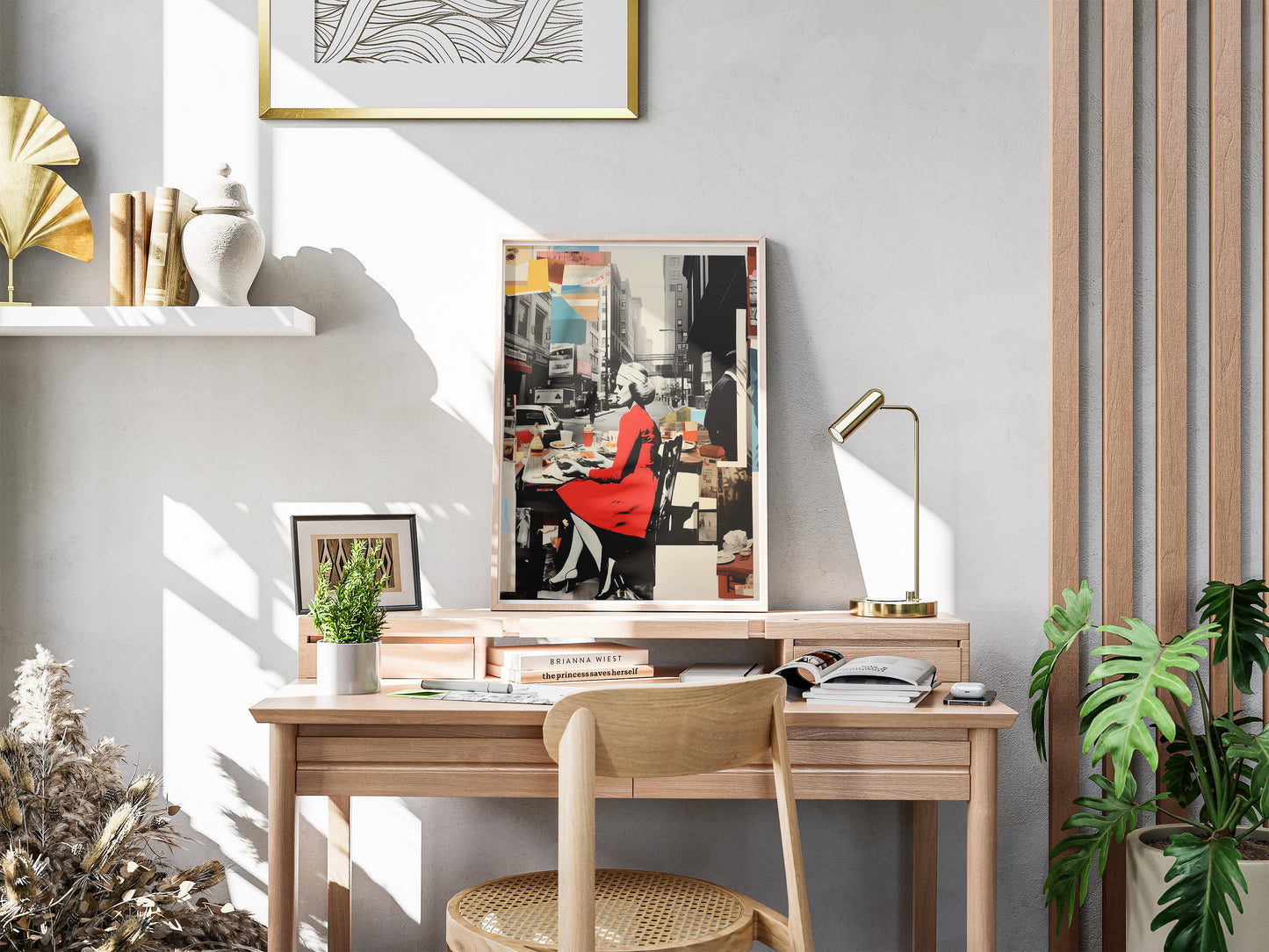 Retro Collage Woman Poster | Modern Pop Art Style Wall Print