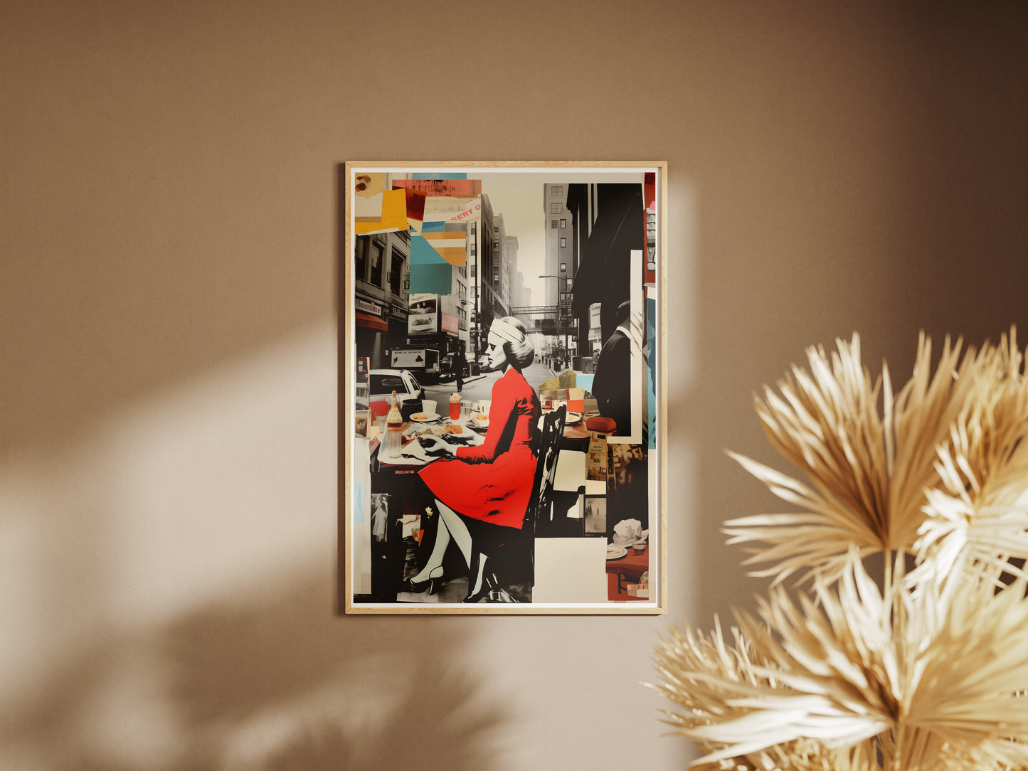 Retro Collage Woman Poster | Modern Pop Art Style Wall Print