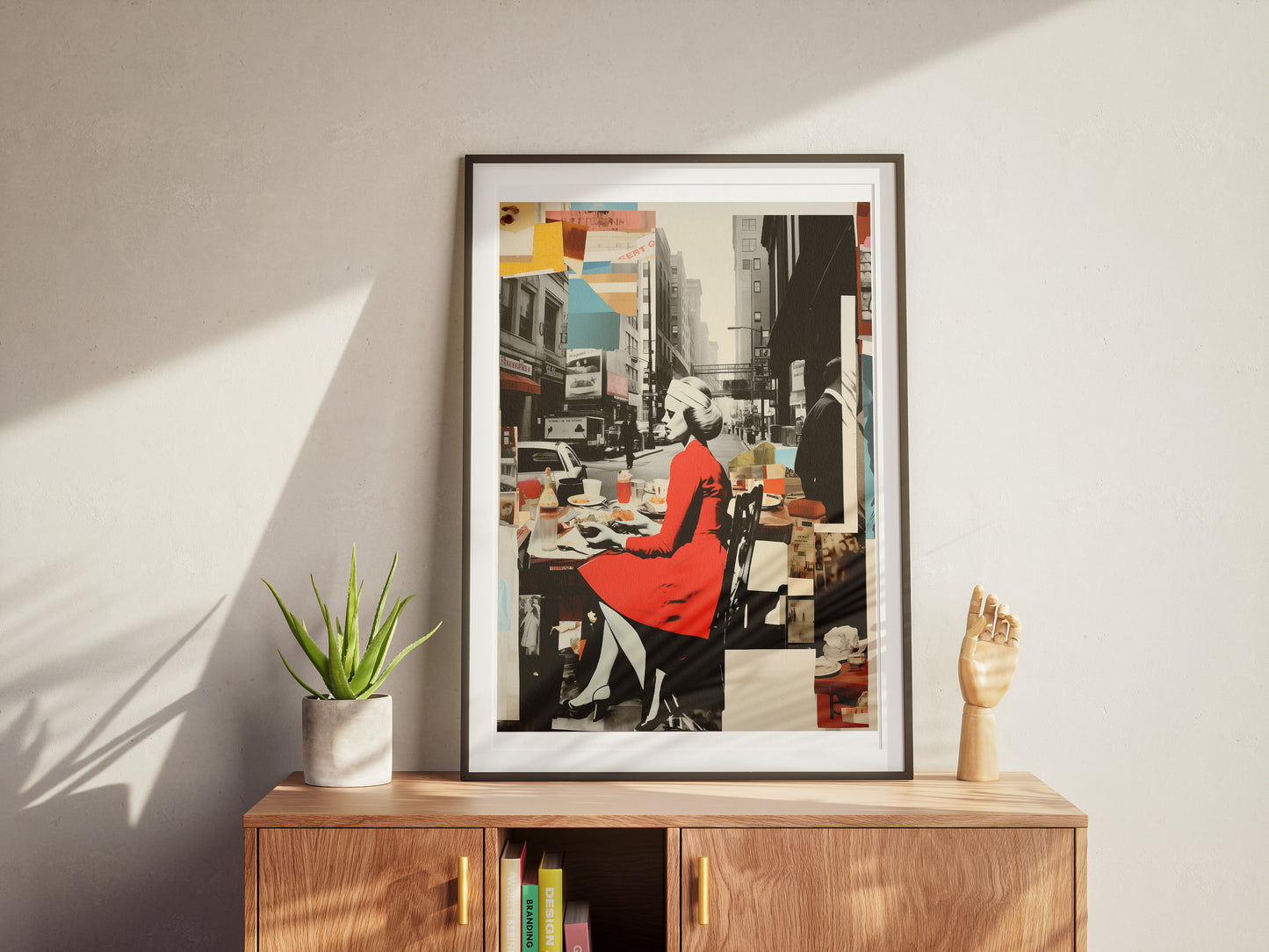 Retro Collage Woman Poster | Modern Pop Art Style Wall Print