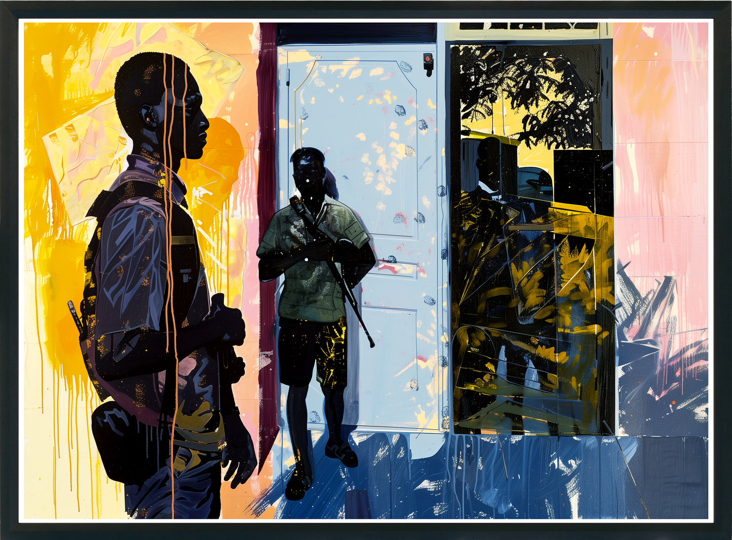 Urban Figurative Black Art Poster | Contemporary Social Realism Wall Print