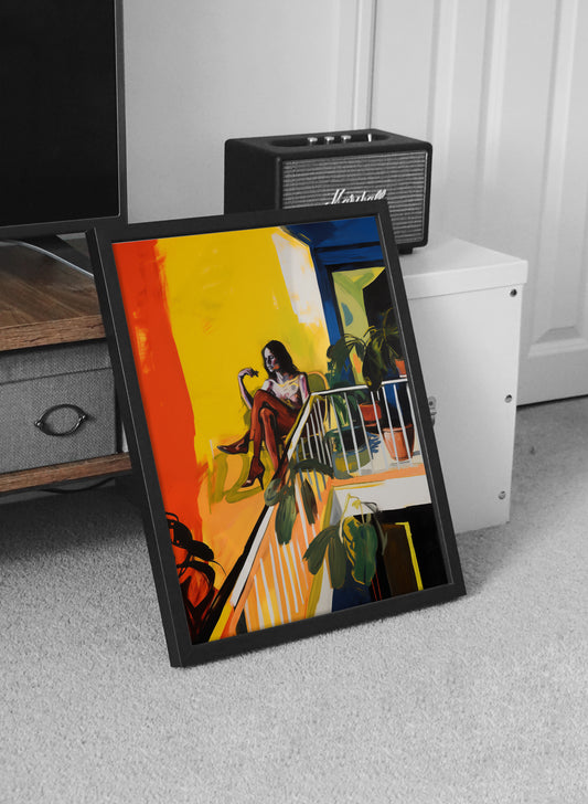 Splatter Painting Poster | Female Figure in Abstract Realism by Australian Artist