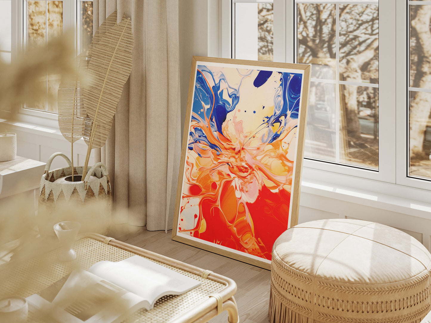 Abstract Fluid Art Poster | Modern Paint Splash Expressionist Wall Art