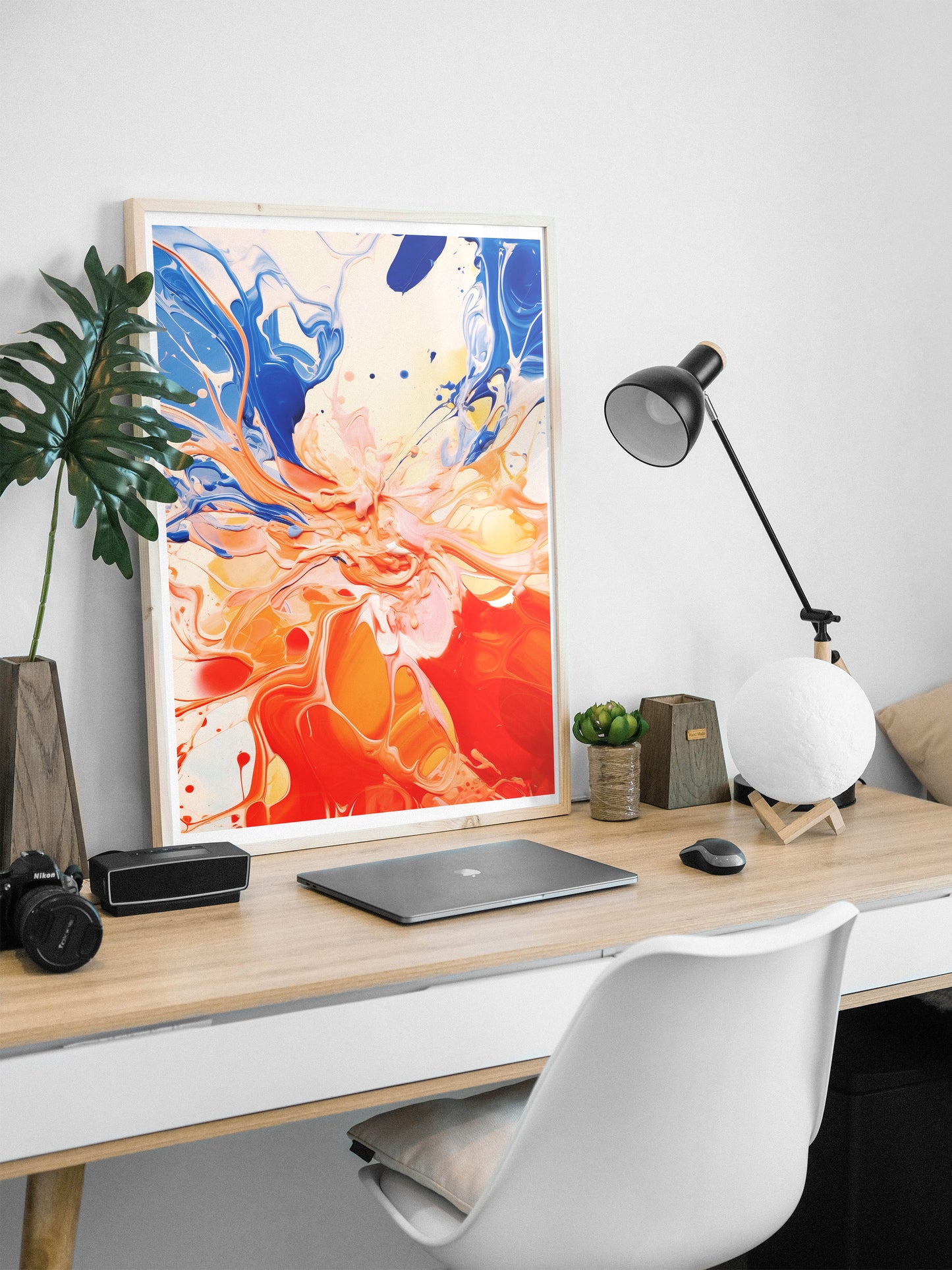 Abstract Fluid Art Poster | Modern Paint Splash Expressionist Wall Art