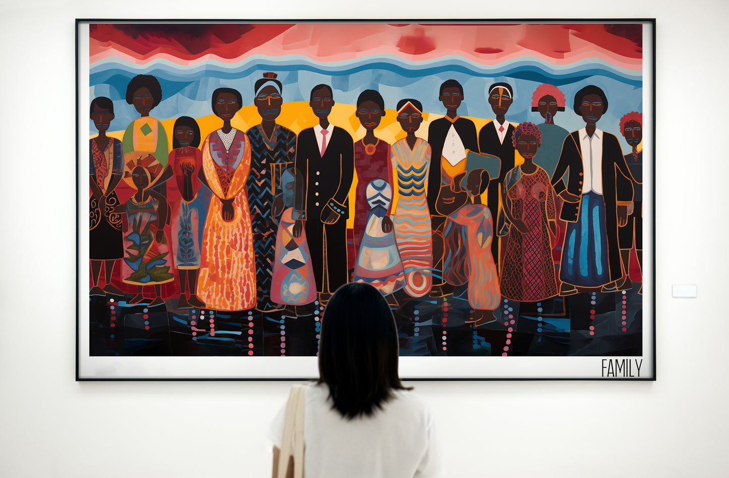 Black Family Unity Poster | African American Cultural Wall Art