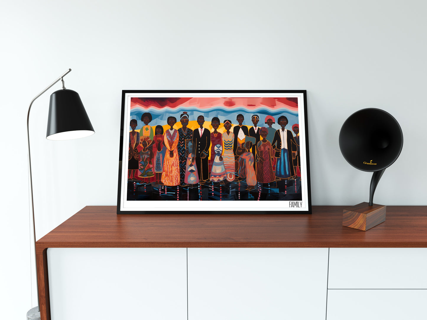 Black Family Unity Poster | African American Cultural Wall Art