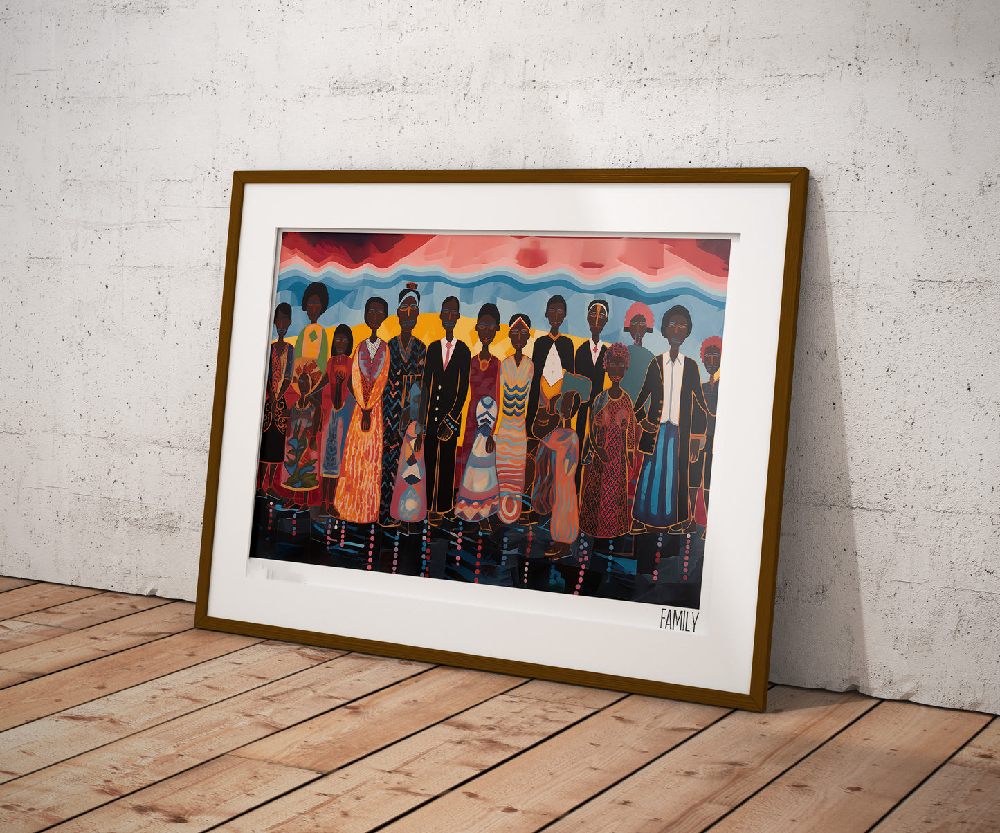 Black Family Unity Poster | African American Cultural Wall Art