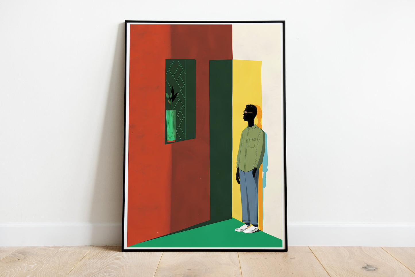 Minimalist Black Figure Poster | African American Illustration Wall Art