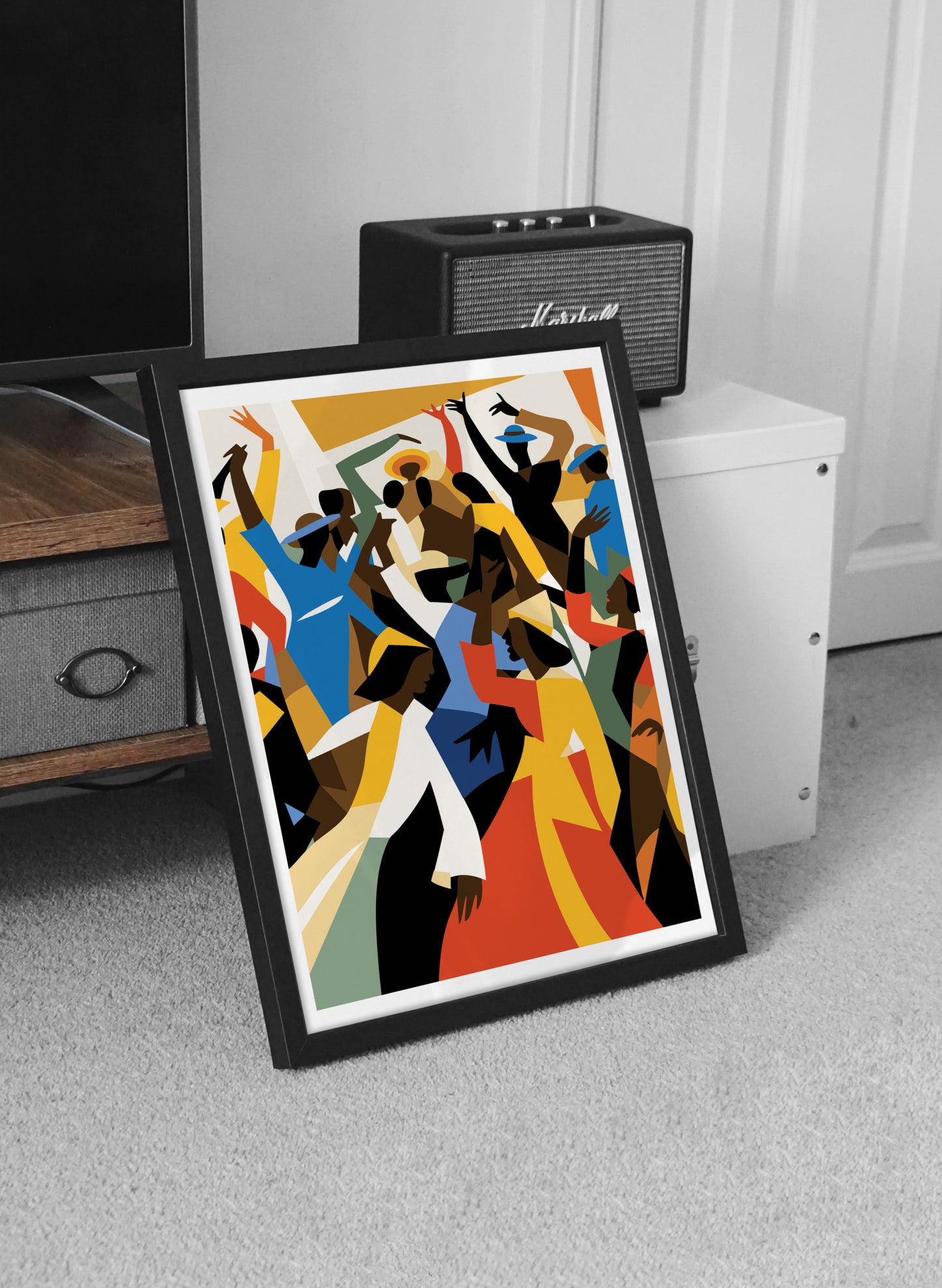 Vibrant African American Celebration Poster | Modern Abstract Cultural Art