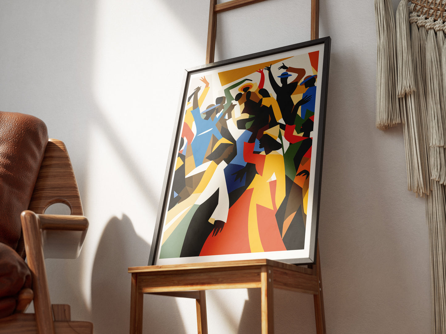 Vibrant African American Celebration Poster | Modern Abstract Cultural Art