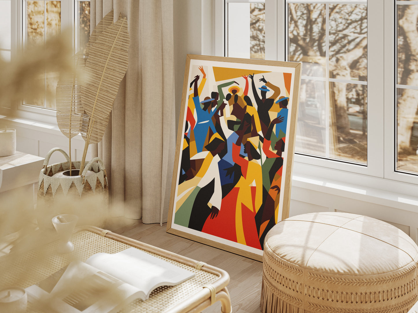 Vibrant African American Celebration Poster | Modern Abstract Cultural Art