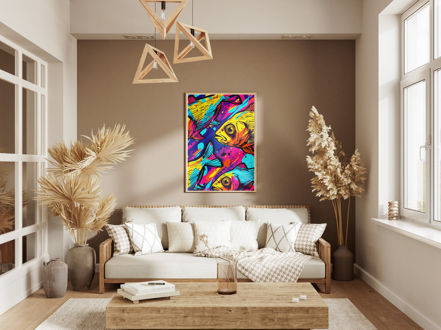 Retro Tropical Fish Poster | Gift for Fishermen and Dads