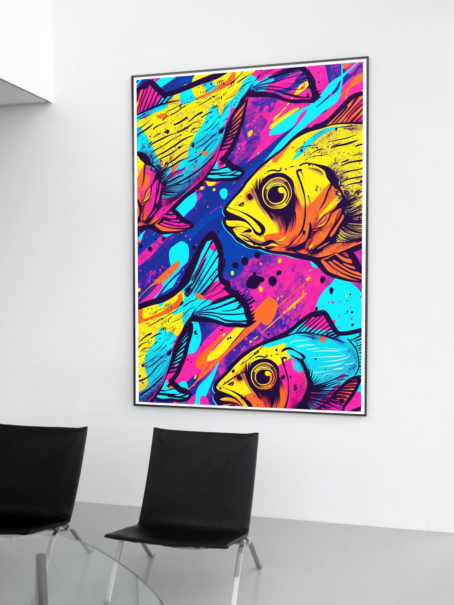 Retro Tropical Fish Poster | Gift for Fishermen and Dads