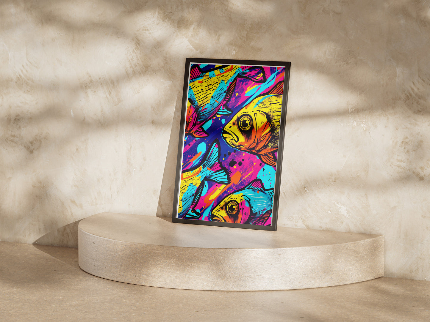 Retro Tropical Fish Poster | Gift for Fishermen and Dads