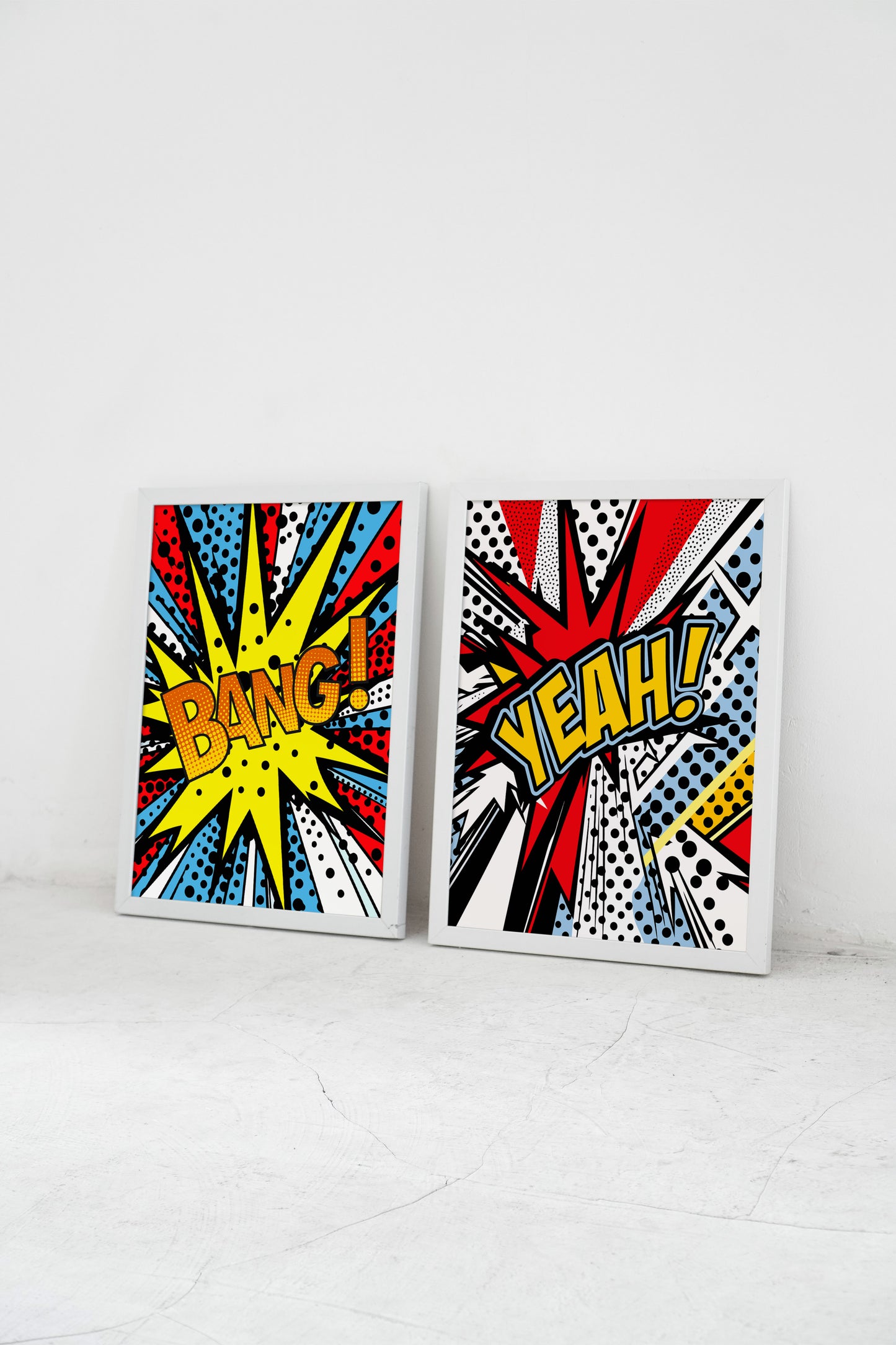 Yeah! Pop Art Poster | Retro Comic Explosion Wall Art Print