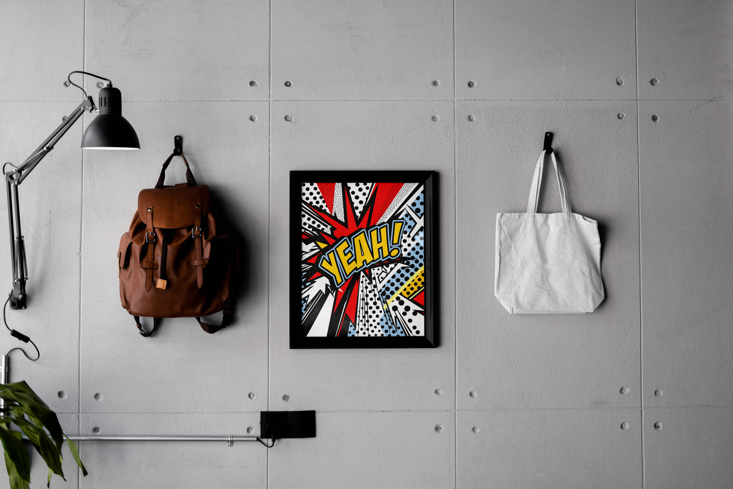 Yeah! Pop Art Poster | Retro Comic Explosion Wall Art Print