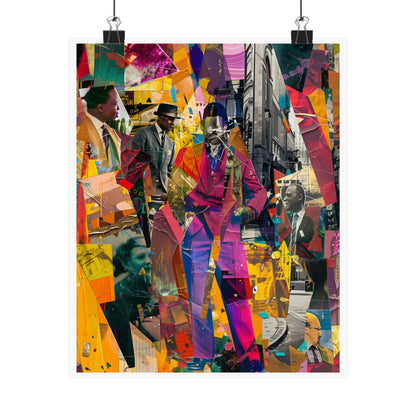Urban Afro American Collage Poster | 20th Century Style Black Art Print