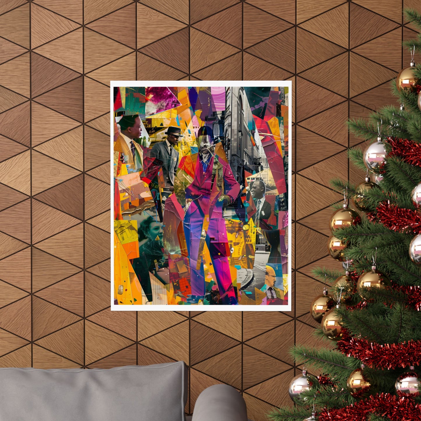 Urban Afro American Collage Poster | 20th Century Style Black Art Print