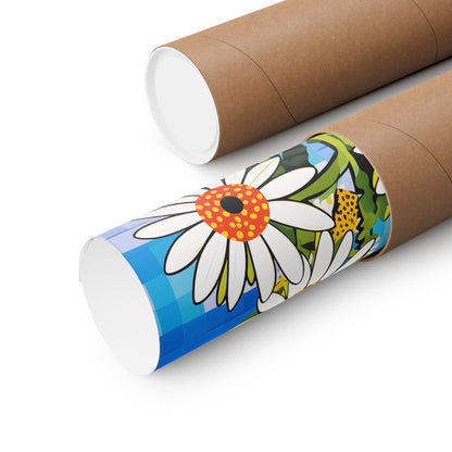 Bold Daisy Flower Poster | Colorful African American Inspired Floral Art