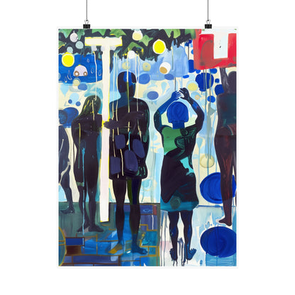 Afro American Woman Poster | Abstract Oil Style Cultural Wall Art