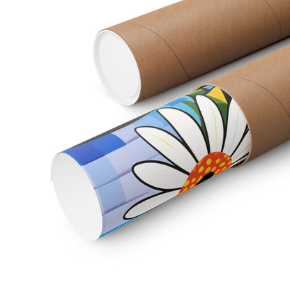 Bold Daisy Flower Poster | Colorful African American Inspired Floral Art