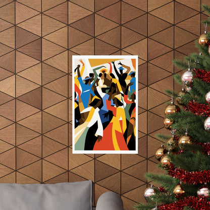 Colorful African American Abstract Art Print
