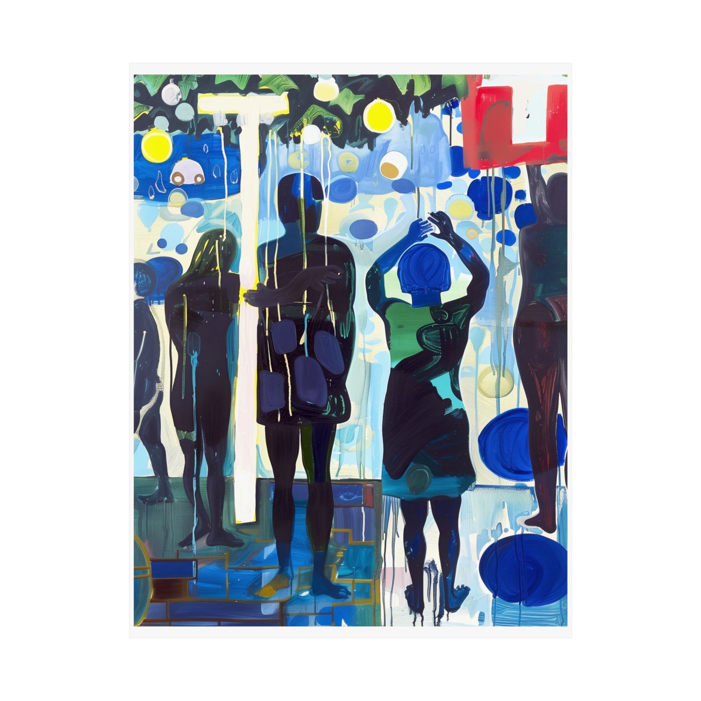 Afro American Woman Poster | Abstract Oil Style Cultural Wall Art
