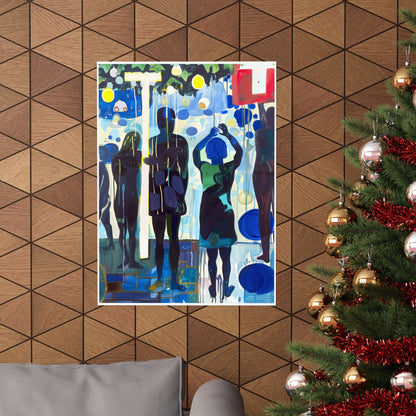 Afro American Woman Poster | Abstract Oil Style Cultural Wall Art