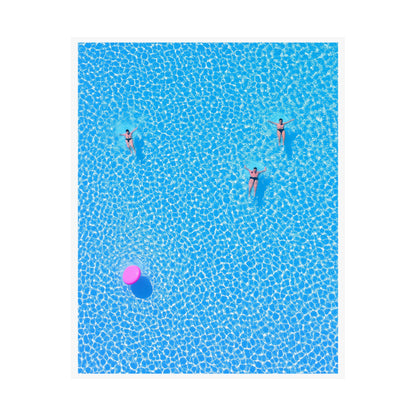Minimalist Poolside Poster | Summer Vibes Tropical Wall Art Print