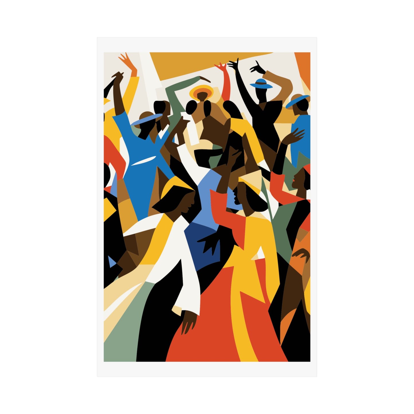 Colorful African American Abstract Art Print