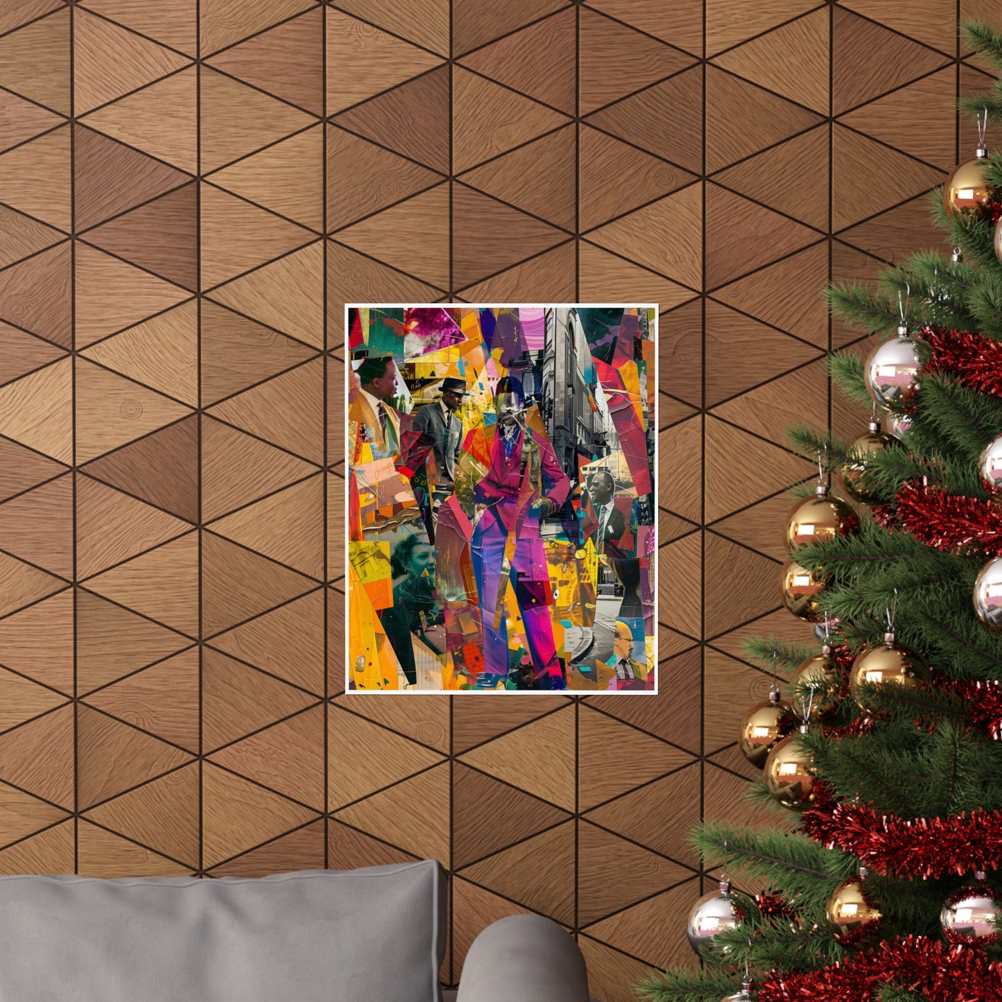 Urban Afro American Collage Poster | 20th Century Style Black Art Print